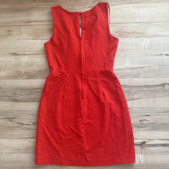 Teeze Me Juniors Size 7 Red/Orange mini Dress. So pretty. Cross Front. Sleeveles - Picture 10 of 12